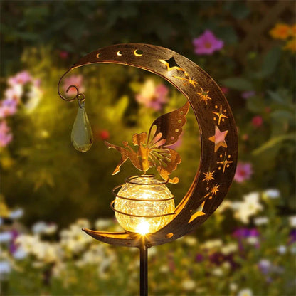 Lampe de jardin solaire en forme de lune