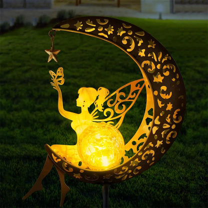 Lampe de jardin solaire en forme de lune